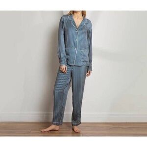 THE SLEEP CODE TENCEL STRIPE LONG PJ SET S